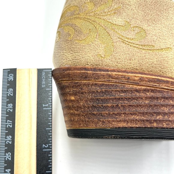 Roper Size 10 Short Stuff Tan Light Brown Faux Vegan Leather Western Ankle Boots - Picture 14 of 15